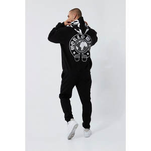 Ensemble de survêtement en coton personnalisé pour hommes, respirant, pour l'entraînement et le jogging, vêtements de sport de haute qualité, 100% coton - Product Image 1