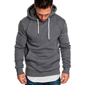 Sudadera térmica de invierno extragrande con cremallera completa para hombre, diseño de hombros caídos, forro polar sólido, con logotipo personalizado bordado, venta al por mayor - Product Image 5