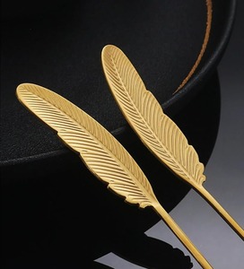 Ensemble de couverts élégants à poignée en plumes pour table à manger de mariage, événements de cuisine à domicile, vente en gros de qualité supérieure en Inde - Product Image 3