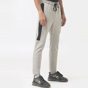 Pantalon de sport décontracté pour homme grande taille avec logo personnalisé, 100 % coton, séchage rapide, respirant, léger, taille mi-haute, coupe droite, délavage foncé - Product Image 4