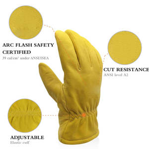 ถุงมือขับรถหนังวัวถุงมือขับรถหนังวัวถุงมือทำงานดีไซน์ตามสั่ง - Product Image 2