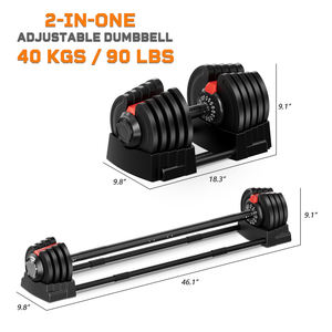 Mancuerna Ajustable 2 en 1 Xdumbbell D7060 2026, <span class=keywords><strong>40</strong></span> <span class=keywords><strong>Kg</strong></span>/90 Libras, 16 Incrementos de Peso, Nylon+Acero+ABS+PP - Product Image 2