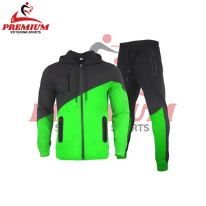 Ensemble de survêtement pour hommes avec logo personnalisé Ensemble de survêtement uni à col ras du cou et pantalon de jogging Ensemble de survêtement de 2 pièces - Product Image 3