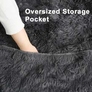 Fábrica personalizada de gran tamaño mujeres cómodo Sherpa polar gran Sudadera con capucha mantas sudadera adulto Manta con capucha - Product Image 5