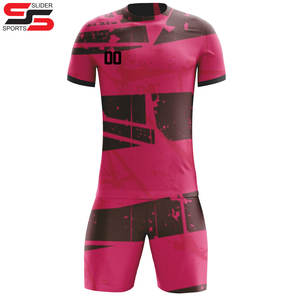 Factory Wholesale Jersey Heat Transfer Printing Sports Team Latest Designs Adult Wear <b>Set</b> Custom Football Shirt - Product Image 4