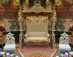 Columpio Jhoola de Madera Tratada Desmontable, Elegante, Estilo Maharaja, para Decoración de Escenarios Nocturnos de Mehndi Pakistaní, Calidad de Exportación, Modelo 2026, EE. UU. - Product Image 2