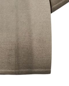 T-shirt unisexe en coton beige délavé surdimensionné, style vintage, délavé à l'acide, épaules tombantes, streetwear décontracté, haut unisexe, vêtements d'été - Product Image 5