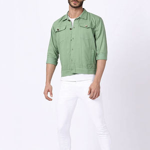 Chaqueta vaquera de algodón para hombre, chaqueta vaquera personalizada de alta calidad, venta al por mayor de invierno 2025 - Product Image 5