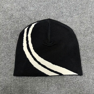 Gorro Reversible Premium con Diseño Gráfico Personalizado, Gorra de Calavera, Estilo Urbano Y2K, Diseño de Punto Jacquard, Fabricante OEM. - Product Image 1