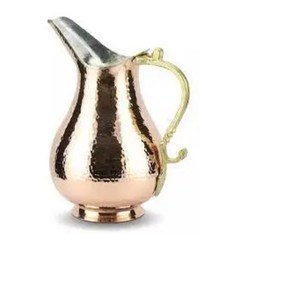 Pichet à eau exclusif en cuivre pur de haute qualité Forme et taille personnalisables Prix de gros compétitifs en Inde Matériau métallique - Product Image 6