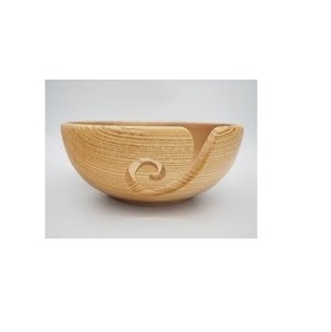 Cuenco de almacenamiento de hilo de madera para tejer, hilo cuenco de hecho a mano, color marrón pulido, a la venta - Product Image 3