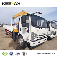 Nouveau camion-grue manipulateur 4x2 ISUZU grue montée sur camion de 5 tonnes 120-190hp avec bras de levage camion-grue télécommandé