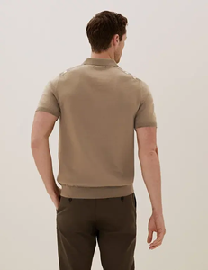 Polo pour homme en gros, style classique simple, col polo, pull polyvalent, tricot - Product Image 3