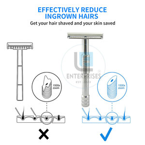 Maquinillas de Afeitar de Seguridad Reutilizables de Acero Inoxidable de Alta Calidad, Venta al por Mayor, Nuevo Diseño - Product Image 5