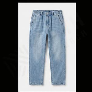 กางเกงยีนส์ทรงแบ็กกี้ผู้ชายรุ่นใหม่ สวมใส่สบาย ดีไซน์ทันสมัย ทรงคาร์โก้ ผ้าเดนิมเคลือบแว็กซ์ ทรงหลวม สไตล์ลำลอง ทนทาน รับสั่งทำสีตามต้องการ - Product Image 1