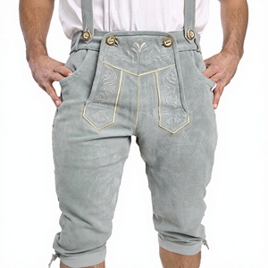 Pantalones Cortos de Cuero de Gamuza para Hombre de Alta Calidad, Estilo Bávaro, Diseño Personalizado, Venta al Por Mayor - Product Image 3