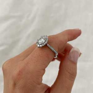 2.70tcw Round Lab <b>Diamond</b> Vintage Halo Engagement <b>Ring</b> IGI Certified DEF VVSVS <b>Diamond</b> <b>Rings</b> - Product Image 3