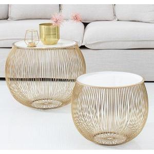 Table d'appoint moderne en métal argenté, style de mobilier de salon rond et moderne - Product Image 2