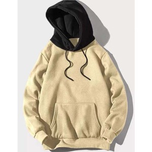 Sudaderas con capucha de algodón 100% personalizables para hombre, ropa de invierno con contraste de color bordado, recién llegados básicos - Product Image 2