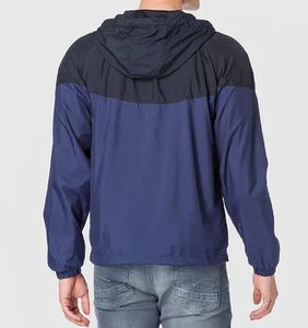 Chaqueta cortavientos de nailon de último estilo con cremallera impermeable para hombre, chaqueta de chándal con capucha de nailon ligera y transpirable para correr al aire libre - Product Image 2