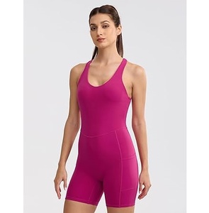 ชุดเล่นโยคะสำหรับผู้หญิงชุดออกกำลังกายแขนกุดเอวสูงเลกกิ้งออกกำลังกาย - Product Image 1