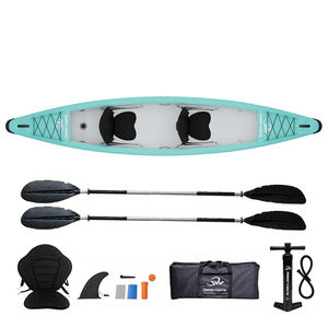 Canoë gonflable robuste pour 2 personnes, en PVC fiable, personnalisé, <span class=keywords><strong>haute</strong></span> <span class=keywords><strong>pression</strong></span>, Drop Stitch, résistant aux rayures, vente en gros, pour la pêche - Product Image 1