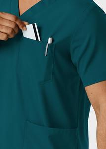 Venta al por mayor nuevo estilo para hombre traje ligero Hospital sin mangas uniforme conjuntos transpirable cuello en V - Product Image 4