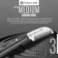 Couteau à démêler Flamia & Jabz pour chien, couteau à carder pour peigne à poils de terrier, peignes en acier inoxydable pour renard, chat, chien, cheval, peigne en bois