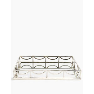 Ensemble de 2 plateaux ronds en métal doré élégants, plateau de rangement miroir pour mariage, table à domicile, parfum, cosmétiques et présentoir à bijoux - Product Image 2