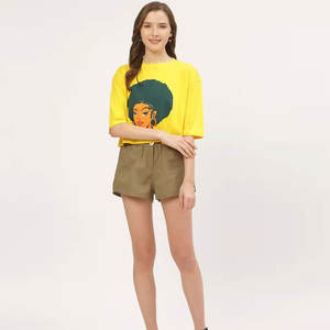 Camisetas Cortas de Mujer con Estampado Ecológico Ligero, Transpirables, Informales, de Moda - Product Image 5