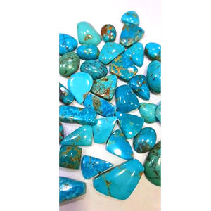 Lote de 42 Piezas de Turquesa Natural de Arizona de 16mm - 40mm, Cabujones Ovalados Irregulares, 877 Quilates, Buena Calidad, US$264 por todo el lote - Product Image 2