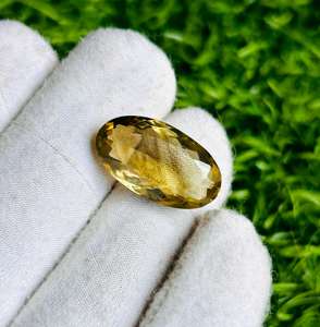 Piedra preciosa natural Bio Citrine 12x21mm Piedra facetada suelta de forma ovalada - Product Image 5