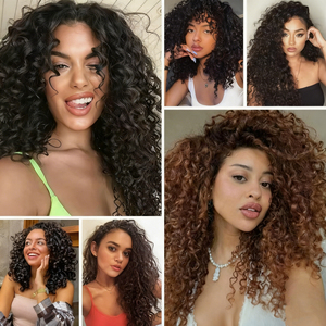 Cheveux synthétiques <span class=keywords><strong>GoGo</strong></span> Curl pour femmes noires, ombré T27, boucles courtes de plage, extensions de cheveux synthétiques à torsades profondes - Product Image 6