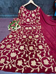 NUEVO VESTIDO DE FIESTA DE DISEÑADOR GEORGETTE CON PESADO TRABAJO DE BORDADO - Product Image 5