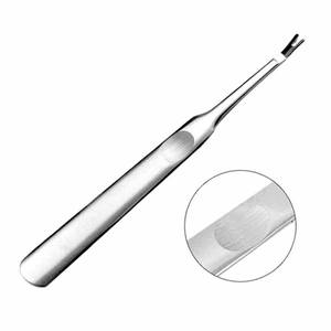 Pousse-cuticules simple face en acier inoxydable pour manucure et soins personnels - Product Image 2