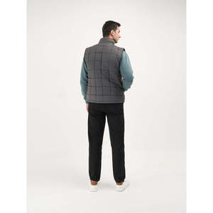 Blouson matelassé sans manches KRAZ avec fermeture éclair, coupe-vent, à capuche, pour activités de plein air, pêche, grande taille, vêtement de travail en toile, polyester, tricoté, tissé - Product Image 5