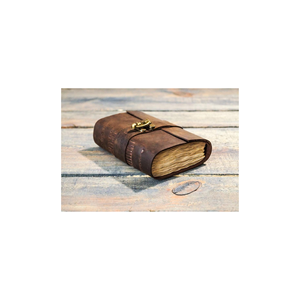 Acheter indien en cuir véritable Premium Vintage C Lock Journal avec détresse à la main coton papier relié Journal dessin voyage laiterie - Product Image 1