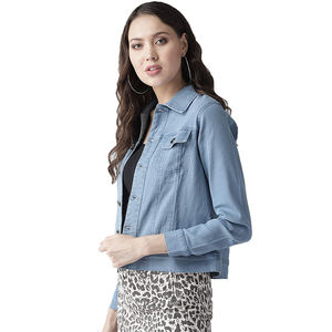 Chaqueta vaquera de manga larga para mujer transpirable al por mayor 2024 forrada de algodón para otoño al aire libre con servicio OEM - Product Image 3