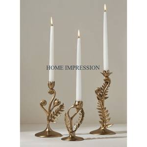 Palmier Conception Classique Or Couleur Bougeoirs Exclusif Qualité Décoration De Table Bougeoir Pour Hôtels D'intérieur - Product Image 5