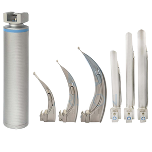 Set profesional de laringoscopios LED combinados para anestesia y intubación de emergencia, con 3 hojas Macintosh y 3 hojas Miller, de acero manual. - Product Image 1