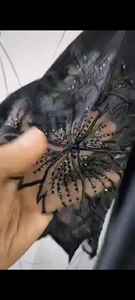 ชุดอาบายะห์งานปักมือแบบเรียบหรูสำหรับงานเลี้ยง ผ้าระบายอากาศ แต่งด้วยงานปักหินด้านล่าง สไตล์ดูไบ แบบดั้งเดิม - Product Image 2