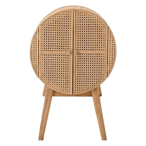 Aparador de mimbre de madera hecho a mano de Vietnam, armario de bastón redondo con soporte para sala de estar o uso hospitalario - Product Image 3