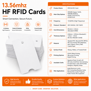 Campioni gratuiti disponibili: Biglietti da visita smart personalizzati con codice QR, Ntag213, Ntag215, Ntag216, in PVC nero opaco, stampabili, con tecnologia RFID NFC - Product Image 2