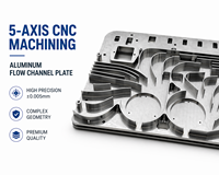 Plaque en aluminium usinée CNC 5 axes complexe avec canaux internes, tolérance stricte ±0,005 mm