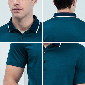 Patrón sólido OEM personalizado para hombres para camiseta de polo Ropa de punto de último diseño con serigrafía digital para camiseta de polo - Product Image 2