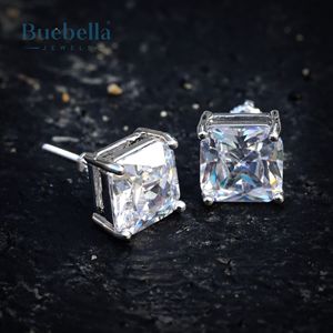 Offre Spéciale BUEBELLA JEWELS 925 Sterling Silver Lab Grown Diamond 18mm Radiant Cut Stud Boucle d'oreille Style Hip Hop pour hommes - Product Image 2