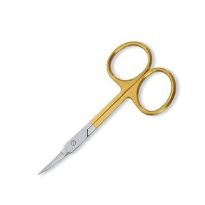 Tijeras para cutículas de uñas de Color dorado de acero inoxidable de alta calidad Diseño de punta de flecha de hoja recta multiusos - Product Image 4