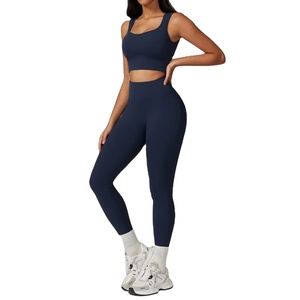 Conjunto Deportivo de Alta Calidad para Mujer, 2 Piezas, Leggings y Bra Deportivo Transpirables, para Yoga, Gimnasio, Entrenamiento, Tallas Grandes - Product Image 1