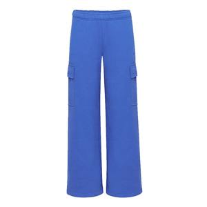 Ensemble de survêtement d'hiver en molleton épais 100% coton bleu chiné personnalisé pour femmes, vente en gros, best-seller, sweat à capuche et pantalon évasé - Product Image 4