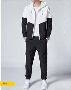 Chándal retro para hombre: Sudadera con capucha, conjuntos de Jogger, pantalones de chándal, pantalones cargo, chándal unisex de 2 piezas, Pista Atlética a prueba de viento - Product Image 5